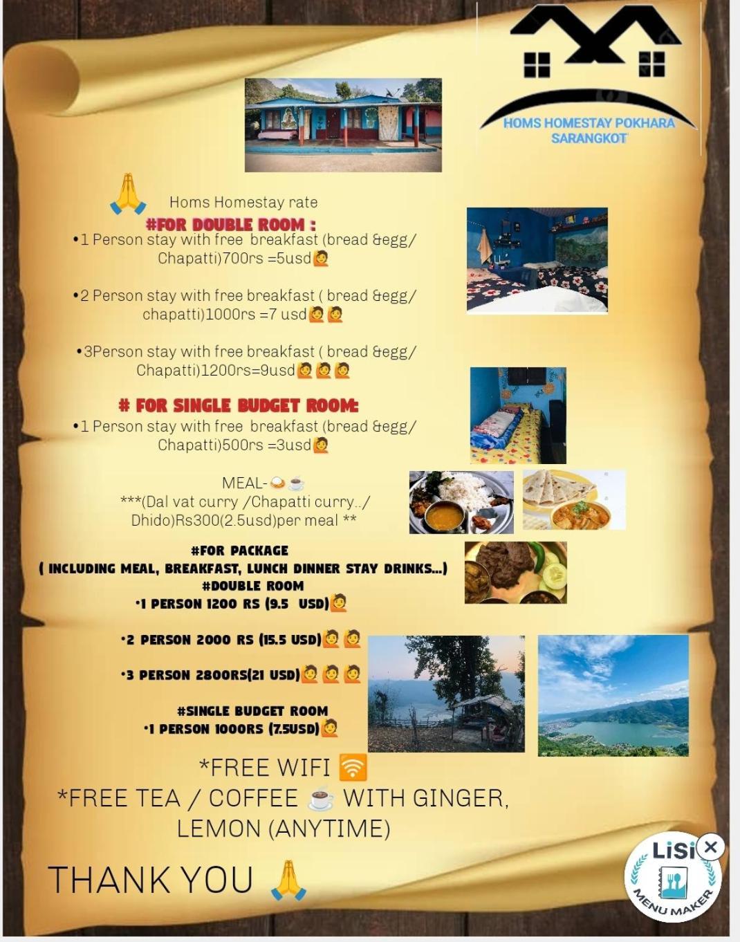 Hom'S Homestay & Farmstay Sarangkot Pokhara Zewnętrze zdjęcie